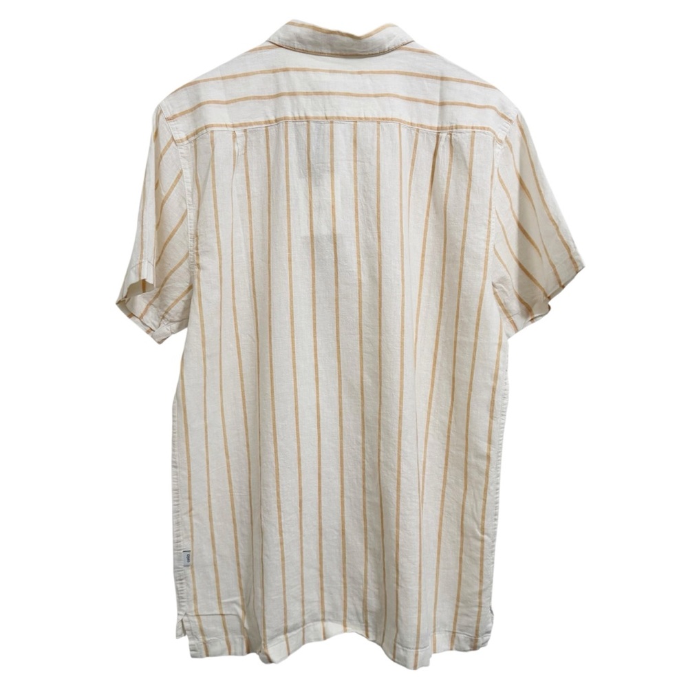 Onia Linen Blend Single Stripe Josh Pull Over Shirt NWT Large - Picture 3 of 15